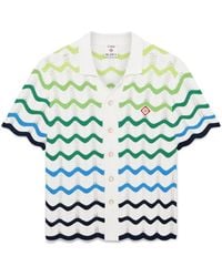 Casablanca Paris - Chemise À Manches Courtes En Maille Wave - Lyst