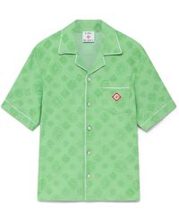 Casablanca Paris - Chemise À Manches Courtes En Tissu Éponge À Monogramme - Lyst