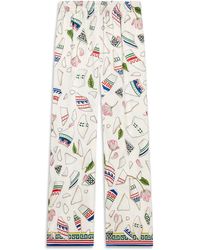 Casablanca Paris - Pantalon En Soie Le Vase Brise - Lyst