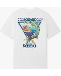 Casablanca Paris - Casa Kaspia New York Club Icon Short Sleeve T-Shirt, By - Lyst