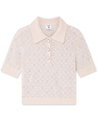 Casablanca Paris - Polo En Maille Crystal À Monogramme - Lyst