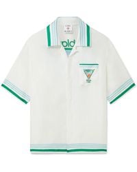 Casablanca Paris - Chemise À Manches Courtes En Soie Metaphysical Tennis Icon - Lyst