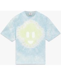 Casablanca Paris - T-Shirt À Manches Courtes Oversize Bleu Tie-Dye À Sourire Cc - Lyst