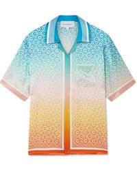 Casablanca Paris - Gradient Monogram Short Sleeve Silk Shirt, By - Lyst