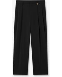 Casablanca Paris - Carbon Pleated Straight Leg Wool Trousers, By - Lyst