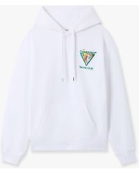 Casablanca Paris - Tennis Club Icon Pyramid Abduction Embroidered Hooded Sweatshirt, By - Lyst
