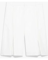 Casablanca Paris - Short Baggy Blanc À Plis - Lyst