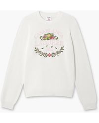 Casablanca Paris - Cream Laduree X Casablanca Crew Neck Jumper, By - Lyst