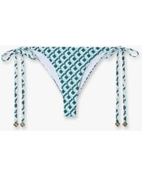 Casablanca Paris - Cubist Cc Monogram String Beaded Bikini Bottom, By - Lyst