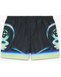 Casablanca Paris - Short De Bain Noir À Imprimé Sporchid - Lyst