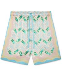 Casablanca Paris - Ping Pong Silk Shorts, By - Lyst