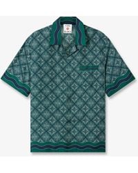 Casablanca Paris - Dark Radiating Monogram Short Sleeve Silk Shirt, By - Lyst