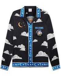 Casablanca Paris - The Four Elements Long Sleeve Silk Shirt, By - Lyst