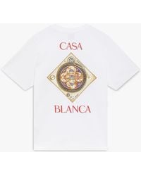 Casablanca Paris - T-Shirt À Manches Courtes Blanc Plafond Orné De Musique - Lyst