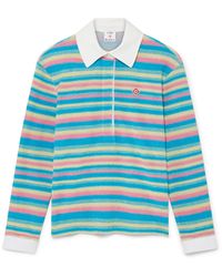 Casablanca Paris - Polo En Tissu Éponge À Rayures - Lyst
