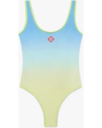 Casablanca Paris - Maillot De Bain Dégradé Bleu Et Jaune - Lyst