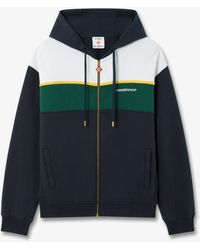 Casablanca Paris - Panelled Zip-Up Hooded Sweatshirt, By - Lyst