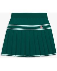 Casablanca Paris - Mini-Jupe Verte En Maille Plissée - Lyst