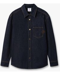 Casablanca Paris - Raw Denim Long Sleeve Shirt, By - Lyst