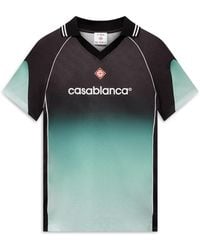Casablanca Paris - Maillot De Football À Manches Courtes En Jacquard Dégradé À Monogramme - Lyst