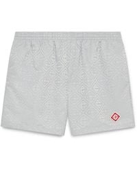 Casablanca Paris - Short De Bain En Jacquard À Monogramme - Lyst