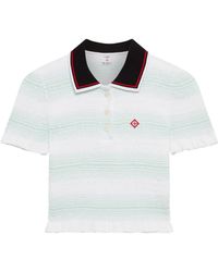 Casablanca Paris - Polo Froncé À Rayures - Lyst