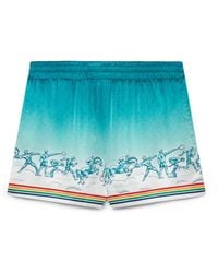 Casablanca Paris - La Déesse Du Stade Silk Shorts, Size By - Lyst
