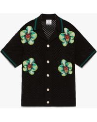 Casablanca Paris - Chemise À Manches Courtes En Crochet Brodée Glitch Orchid - Lyst