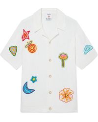 Casablanca Paris - Chemise À Manches Courtes En Crochet Motif - Lyst
