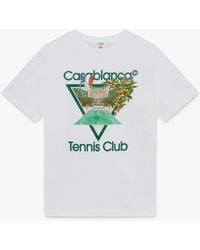 Casablanca Paris - Tennis Club Icon Short Sleeve T-Shirt, By - Lyst