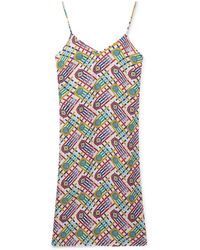 Casablanca Paris - Robe Nuisette En Soie À Monogramme Tennis - Lyst