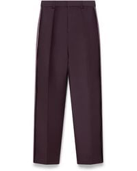 Casablanca Paris - Blend Tailored Side Stripe Wool Silk Trousers, By - Lyst