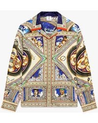 Casablanca Paris - Chemise En Soie À Manches Longues Et Col Cubain Take Me To Church - Lyst