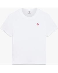 Casablanca Paris - T-Shirt Ajusté À Manches Courtes Avec Écusson Brodé Classique - Lyst