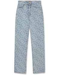 Casablanca Paris - Classic Monogram Bleached Denim Pant, Size By - Lyst