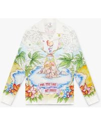 Casablanca Paris - Chemise À Manches Longues En Soie Better Days - Lyst