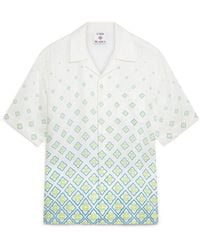 Casablanca Paris - Chemise À Manches Courtes En Lin À Monogramme Dégradé - Lyst