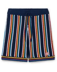 Casablanca Paris - Short En Crochet À Rayures - Lyst