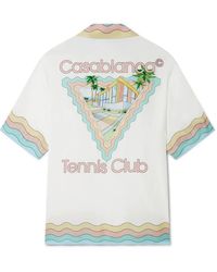 Casablanca Paris - Maison De Reve Silk Short Sleeve Shirt, By - Lyst