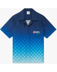 Casablanca Paris - Orchid Monogram Short Sleeve Silk Shirt, By - Lyst