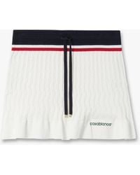 Casablanca Paris - Cream & Knit Tennis Mini Skirt, By - Lyst