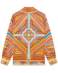 Casablanca Paris - Chemise À Manches Longues En Soie Low Rider - Lyst