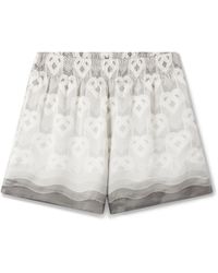 Casablanca Paris - Short En Soie Dégradé À Monogramme Caur - Lyst