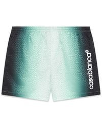 Casablanca Paris - Short De Bain En Jacquard Dégradé À Monogramme - Lyst