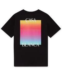 Casablanca Paris - T-Shirt À Manches Courtes À Logo Dégradé Square - Lyst
