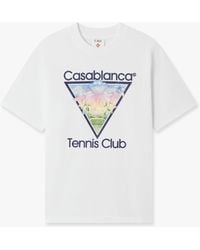 Casablanca Paris - Tennis Club Icon Short Sleeve T-Shirt, By - Lyst