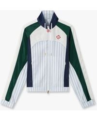 Casablanca Paris - Pinstripe Panelled Track Jacket, By - Lyst