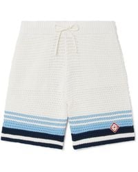 Casablanca Paris - Short De Tennis En Crochet De Coton - Lyst