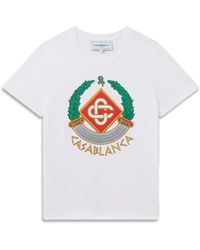 Casablanca Paris - Casa Crest Short Sleeve T-Shirt, By - Lyst