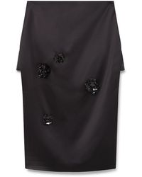 Casablanca Paris - Jupe Mi-Longue En Satin Duchesse - Lyst